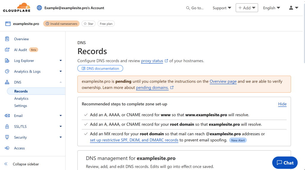 社区教程里在 Cloudflare 审核导入 DNS 记录的真实截图