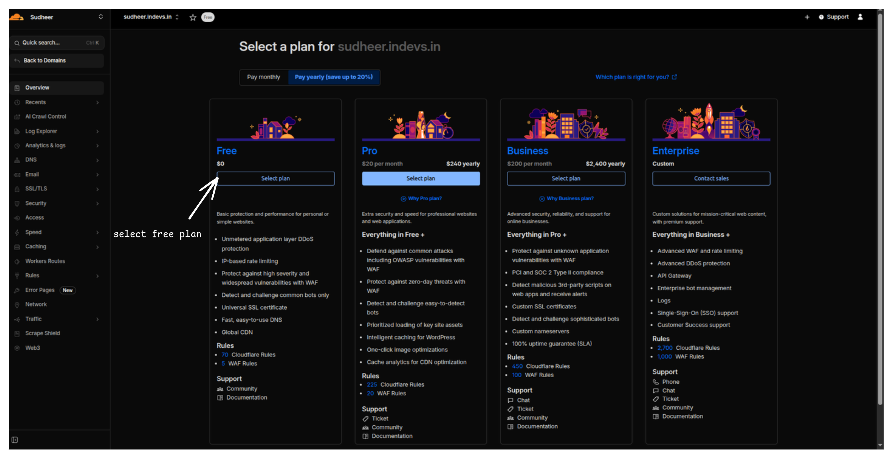 实际在 Stackryze 后台把 nameservers 改成 Cloudflare 的截图
